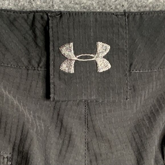 Under Armour Black Golf Shorts Men 34 Multi Snap Pockets Polyester - Picture 9 of 14